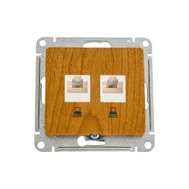 Двойной механизм компьютерной розетки Systeme Electric Glossa