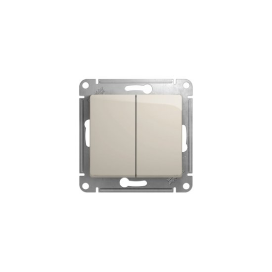 Двухклавишный переключатель Systeme Electric Glossa