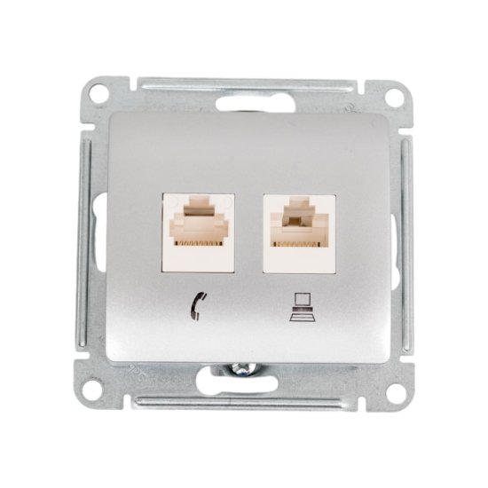 Двойная розетка Systeme Electric Glossa