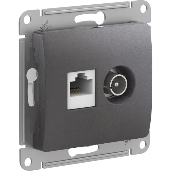 Двойная розетка Systeme Electric Glossa