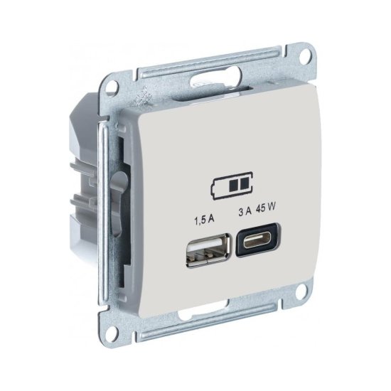 Розетка Systeme Electric USB GLOSSA