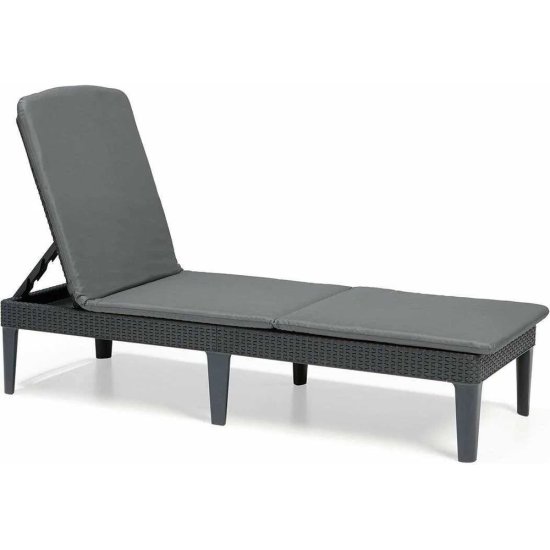 Шезлонг Keter Jaipur Sun lounger, with cushion графит