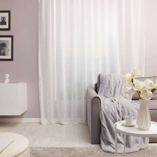 Тюль на ленте KREAFORTA Tamara 300x280 см цвет белый