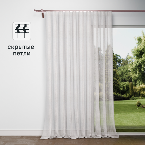 Тюль на ленте KREAFORTA Tamara 300x280 см цвет белый