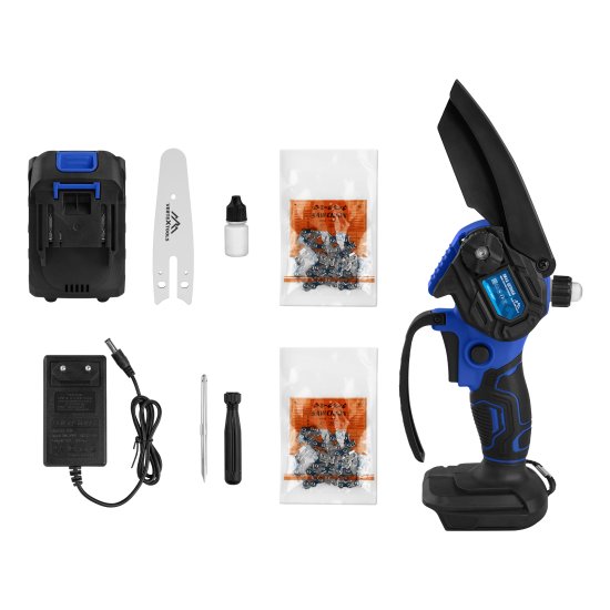 Пила цепная аккумуляторная Vertextools VCPC-21-1-100SET1 21 В шина 10 см 1.5 Ач АКБ и ЗУ входит в комплект