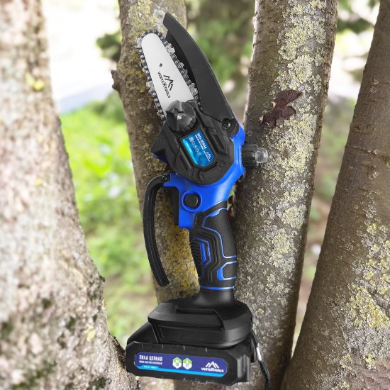 Пила цепная аккумуляторная Vertextools VCPC-21-1-100SET1 21 В шина 10 см 1.5 Ач АКБ и ЗУ входит в комплект