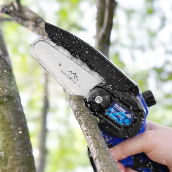 Пила цепная аккумуляторная Vertextools VCPC-21-1-100SET1 21 В шина 10 см 1.5 Ач АКБ и ЗУ входит в комплект