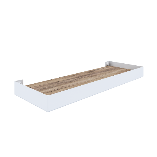 Комплект настенных полок 32x11x3.5/40x15x3.5 см со скрытым креплением металл цвет белый 2 шт.