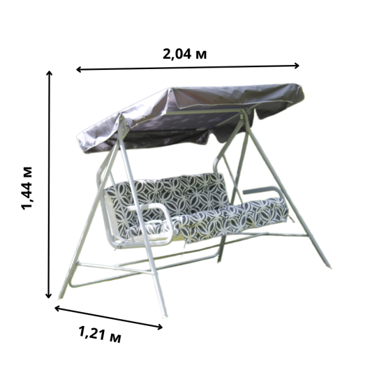 Качели садовые Бари 3-х местные 180 кг цвет разноцветный