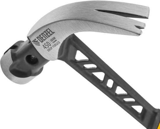 Молоток-гвоздодер Denzel 10466 фиберглассовая ручка 450 г