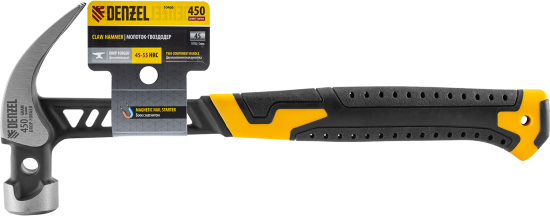 Молоток-гвоздодер Denzel 10466 фиберглассовая ручка 450 г