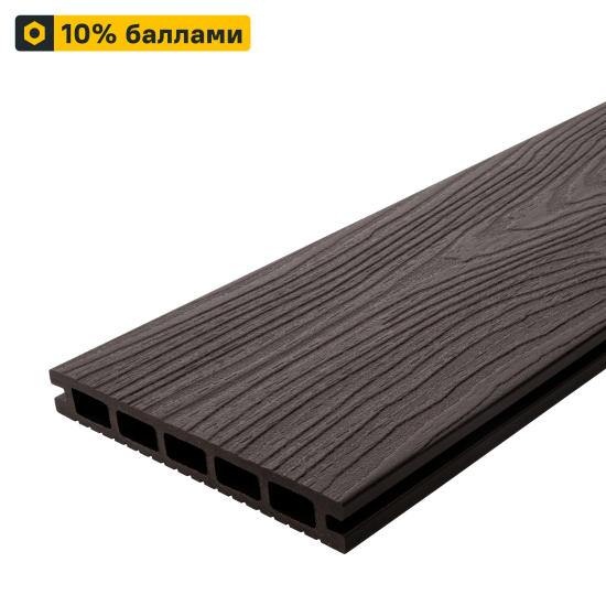 Террасная доска ДПК T-Decks цвет Венге 3000x150x20 мм двусторонний вельвет 0.45 м²