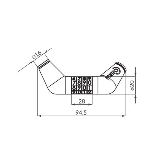 Трос с кодовым замком Punto PK-BIKE-1010-CODE 10 мм 100 см