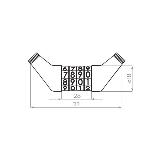 Замок тросовый Fuaro PD-0665-CODE 8 мм 65 см