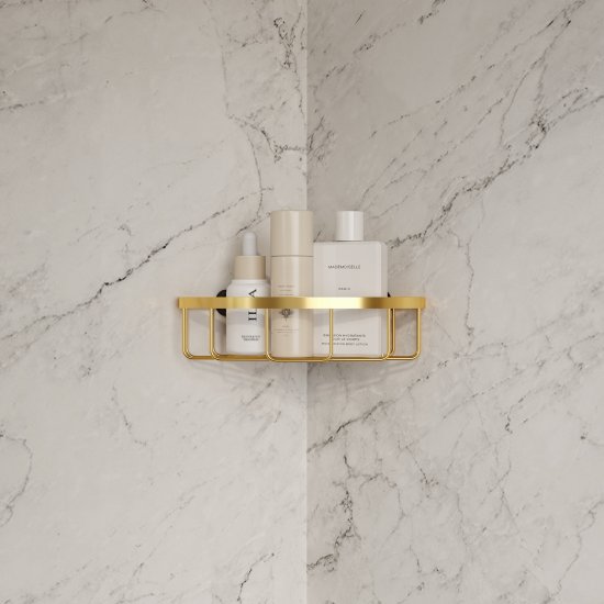 Полка для душа Iddis Art LMARTS00Zi44 угловая 1 ярус цвет золото