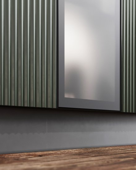 Фасад-витрина для шкафа Вельск 14 63.6x59.7x3 см металл цвет черный