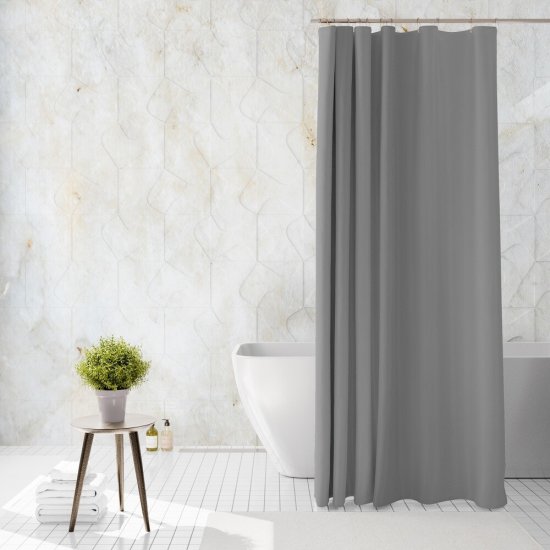 Штора для ванны Delphinium Peva 2000х1800 мм PEVA серая (104032)