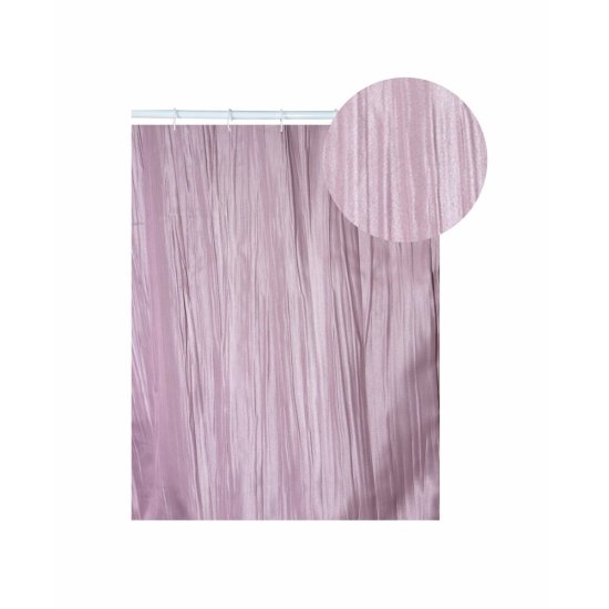 Штора для ванны Zenfort Tafta crash 2000х1800 мм полиэстер лиловая (104037)