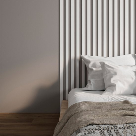 Декоративная рейка МДФ 40х16х2700 мм белый Stella