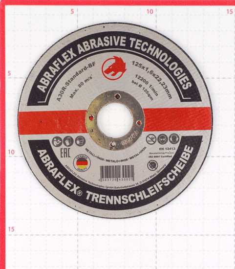 Круг отрезной по металлу Abraflex 125х22х1,6 мм (А125162223/30025)