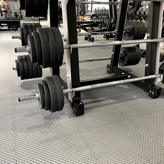 Плитка модульная ПВХ спортивная Пластфактор Factor Sport пыльно-серая RAL 7037 2,25 кв.м 8 мм