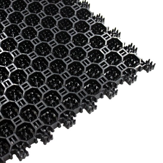 Плитка модульная ПВХ грязезащитная Пластфактор Optima Duos Глубокий черная RAL 9005 0,375 кв.м 9 мм