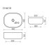 Раковина Ceramicanova Element 46 см накладная белая (CN6018)