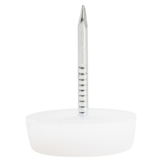 Подпятник на гвозде Tech-Krep круглый 20x14 мм пластик цвет белый 4 шт.