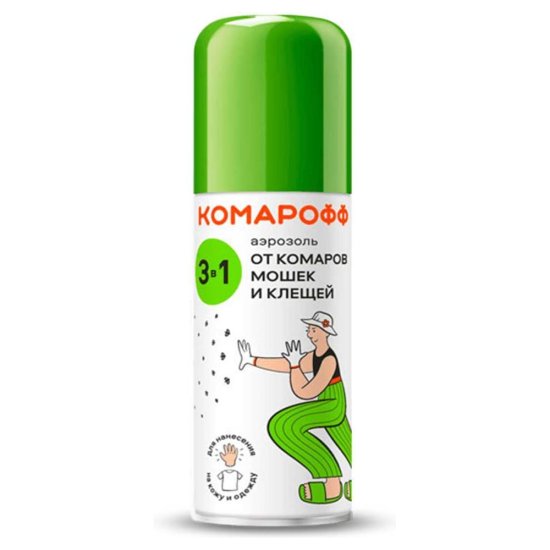 Аэрозоль от комаров клещей и мошек Комарофф 66702708