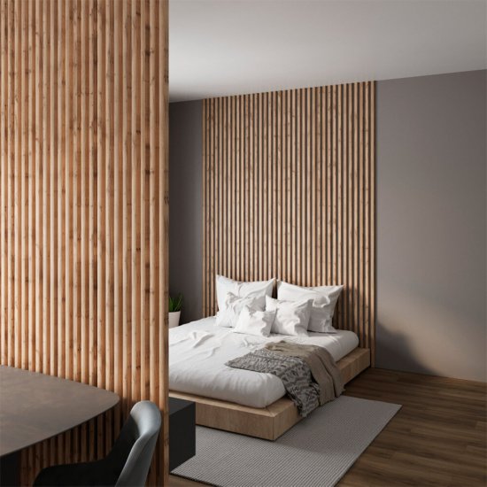 Декоративная рейка МДФ 30х20х2700 мм пекан Stella