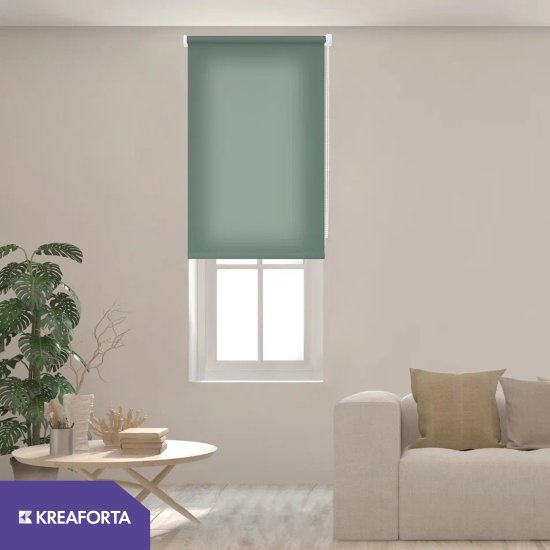 Штора рулонная KREAFORTA Angara 80x160 см цвет серо-зеленый