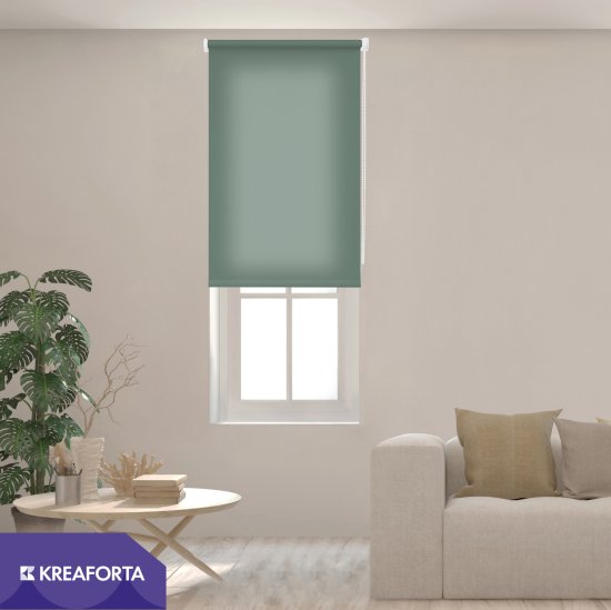 Штора рулонная KREAFORTA Angara 40x160 см цвет серо-зеленый