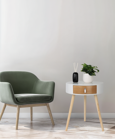 Столик приставной 40x40x51 см белый