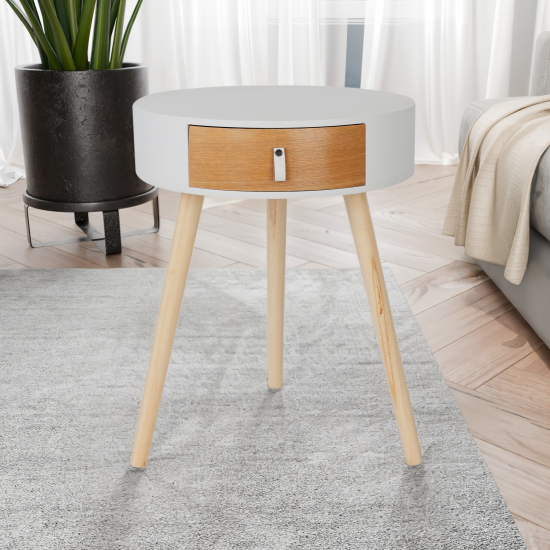 Столик приставной 40x40x51 см белый