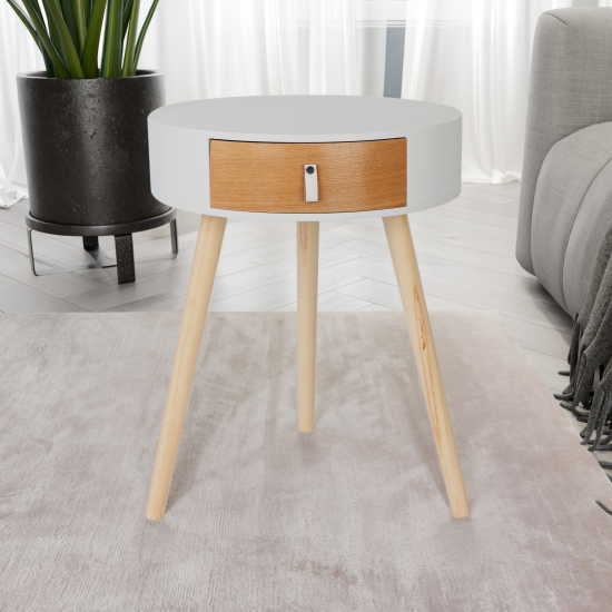 Столик приставной 40x40x51 см белый