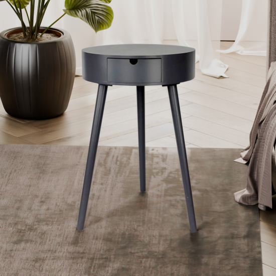 Столик приставной 40x40x61 см черный