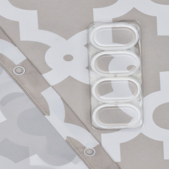 Штора для ванны Zalel 1800х2000 мм полиэстер бежевая (су-213801)