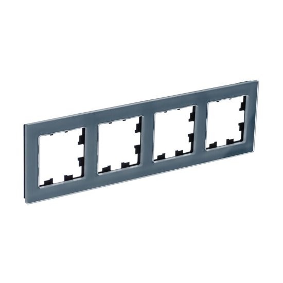 Рамка Systeme Electric AtlasDesign Nature четырехместная грифель (ATN360704)