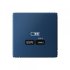 Розетка USB Systeme Electric ArtGallery встраиваемая аквамарин Type-C (SE GAL001127)