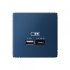 Розетка USB Systeme Electric ArtGallery встраиваемая аквамарин USB-A/ Type-C (SE GAL001129)