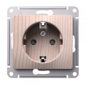 Розетка Systeme Electric Glossa встраиваемая сосна (SE GSL001545)
