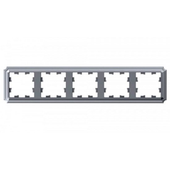 Рамка Systeme Electric AtlasDesign Antique пятиместная алюминий (ATN100305)