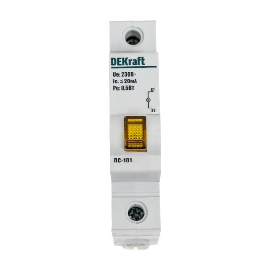 Сигнальная лампа DEKraft ЛС101-1Р-YEL-LED