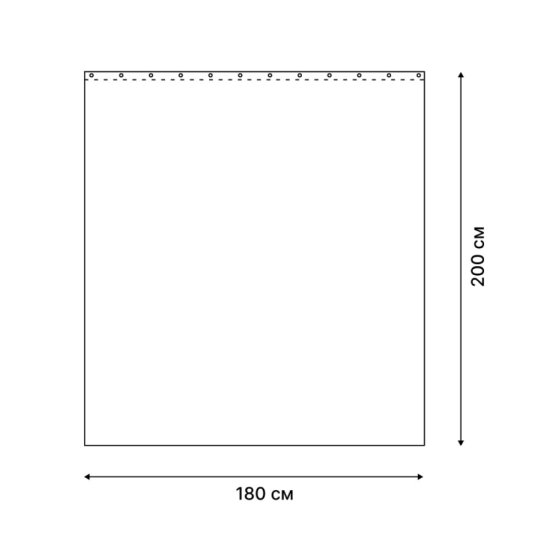 Штора для ванны Fora Mountain 2000х1800 мм PEVA белая (FOR-EV17)