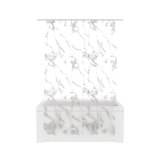 Штора для ванны Fora Mirra 2000х1800 мм PEVA серебристая (FOR-PV07)