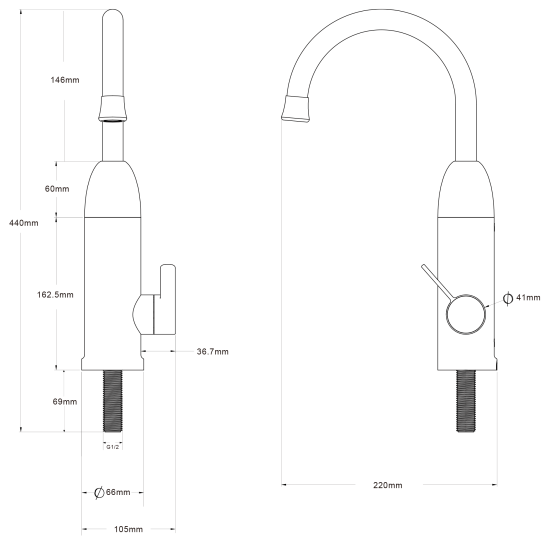 Проточный водонагреватель электрический Oasis KP-PL 3.3 кВт белый