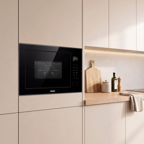 Микроволновая печь Haier HMX-BTG259B встраиваемая 25 л 59.5x40x38.4 см сенсорное управление цвет черный
