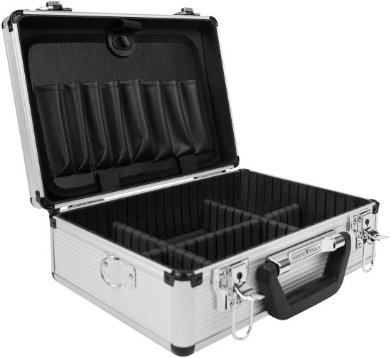 Ящик для инструментов Vertextools 0809-33-23-12 330x230x120 мм, алюминий