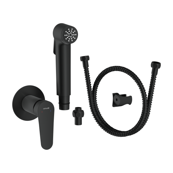 Гигиенический душ Cersanit Lara набор со смесителем цвет черный матовый