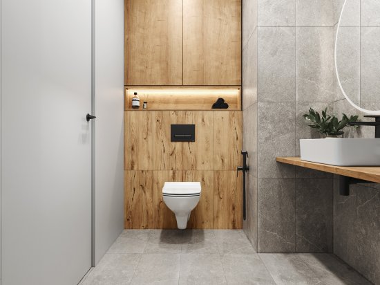 Гигиенический душ Cersanit Lara набор со смесителем цвет черный матовый